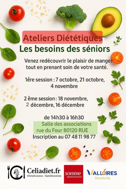 Valloires Domicile - Ateliers diététiques