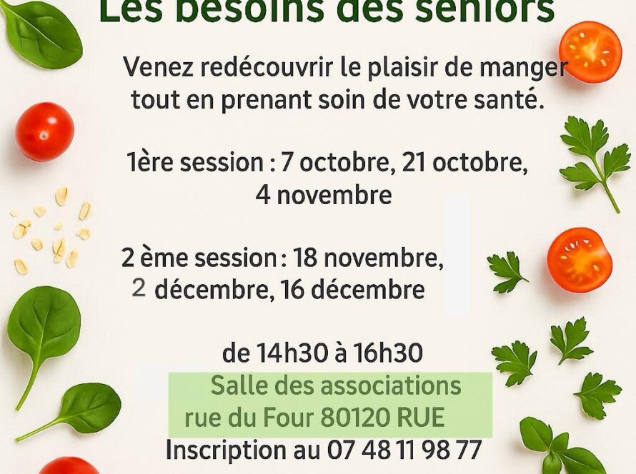 Valloires Domicile - Ateliers diététiques