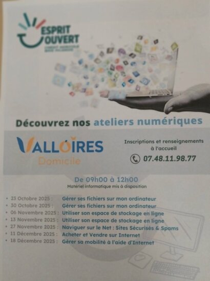 Valloires Domicile - Ateliers informatiques gratuits
