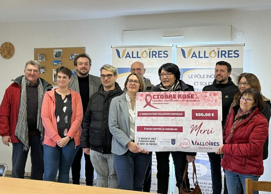 Valloires Domicile - Journal d'Abbeville - Valloires Domicile soutient la lutte contre le cancer avec un généreux don